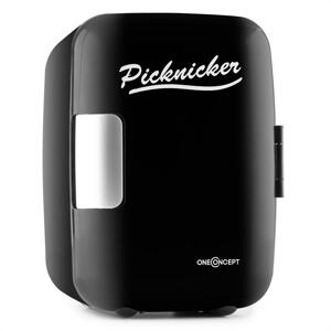 OneConcept Picknicker, černý, termobox s funkcí chlazení / udržení v teple, mini, 4 l, EMARK certifikát
