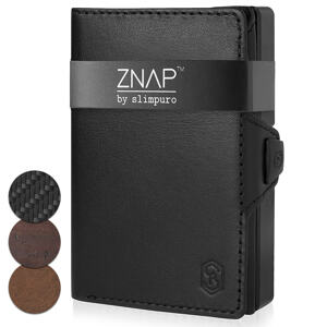 Slimpuro ZNAP, portofel sub?ire, 12 căr?i, compartiment pentru monede, 8,9 × 1,8 × 6,3 cm (L × Î × l), protec?ie RFID