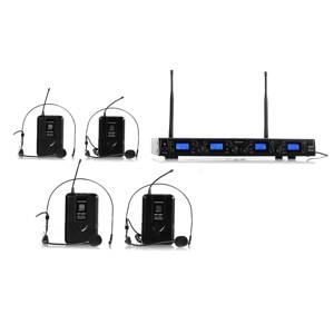 Bezdrátový mikrofonní set auna Pro UHF-550 Quartett2, 4 kanály