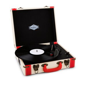 Auna Jerry Lee, retro gramofon, LP, USB, bílý