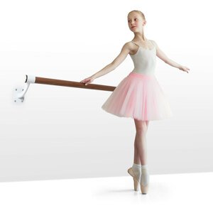 KLARFIT Barre Mur, baletní tyč, 100 cm, žerď 38 mm O, nástěnná montáž,bílá