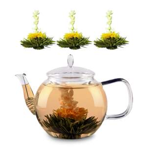 Feelino Bedida, čajová konvice, 800 ml, 3 x čajový květ, zelená