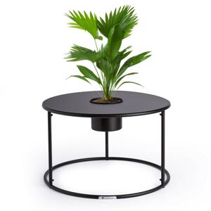 Blumfeldt Irvine, konferenční stolek s květináčem, 60 x 38,5 cm (O x V), práškově lakovaná ocel