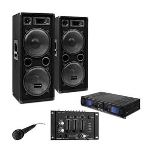 Electronic-Star DJ set "DJ-27", zesilovač, repro, až 2000W, USB, SD MP3