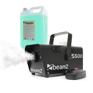 Beamz S500, výrobník mlhy, s mlžnou tekutinou, 500 W, 50 m3/min.