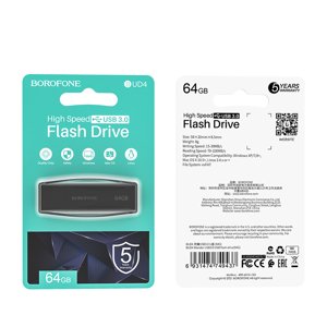 Flash disk Borofone BUD4 USB 3.0 64GB černý 108863