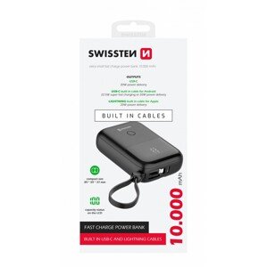 Powerbank Swissten 10000 mAh 22,5W s kabely USB-C a Lightning