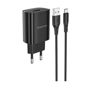 Nabíječka Borofone BN1 Innovative včetně USB-C datového kabelu 2.1A černá 110480