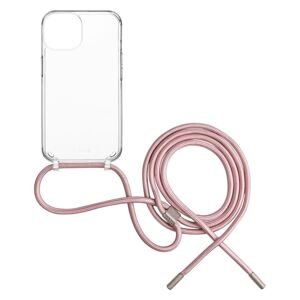 Pouzdro FIXED Pure Neck s růžovou šňůrkou na krk pro Samsung Galaxy A25 5G