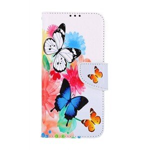 Pouzdro TopQ Samsung A34 knížkové Barevné s motýlky 112625 (obal neboli kryt na mobil Samsung A34)