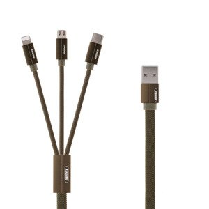 REMAX Kabel Kerolla RC-094th 3 v 1 - USB na Micro USB, Type C, Lightning - zelený