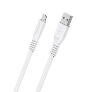 Borofone kabel BX23 Wide Power - USB na MicroUSB - 2,4A 1 metr bílý