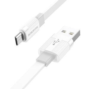 Borofone kabel BX89 Union - USB na Micro USB - 2,4A 1 metr bílo-šedý
