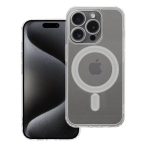 Kryt TopQ iPhone 15 Pro s MagSafe pevný průhledný 113806 (pouzdro neboli obal na mobil iPhone 15 Pro)