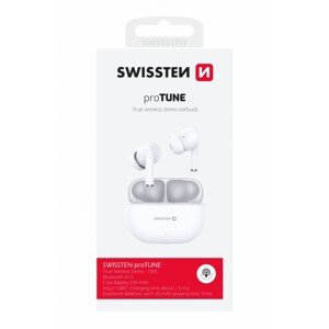 Bluetooth tws sluchátka swissten pro tune bílá