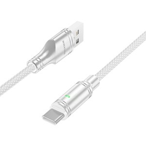Kabel Borofone BU40 Advantage - USB na typ C - 3A 1,2 metru šedý