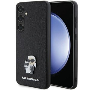 Originální pouzdro KARL LAGERFELD Saffiano Karl&Choupette KLHCS24SPSAKCMPK pro Samsung Galaxy S24 black