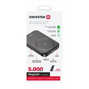 Powerbanka Swissten s funkcí rychlonabíjení 20W 5000 mAh (kompatibilní s magsafe)
