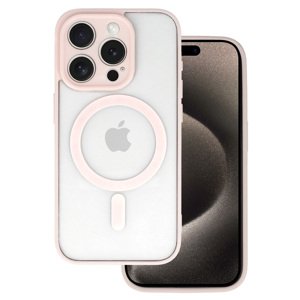 Akrylové pouzdro Magsafe pro Iphone 14 světle růžové