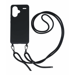 Kryt TopQ Simple Xiaomi Redmi Note 13 Pro+ 5G černý se šňůrkou 120413 (pouzdro neboli obal na mobil Xiaomi Redmi Note 13 Pro+ 5G)