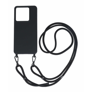 Kryt TopQ Simple Xiaomi Redmi Note 13 Pro 5G černý se šňůrkou 120414 (pouzdro neboli obal na mobil Xiaomi Redmi Note 13 Pro 5G)