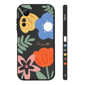 Kryt TopQ Design Xiaomi Redmi Note 12S Malované květy černý 123276 (pouzdro neboli obal na mobil Xiaomi Redmi Note 12S)