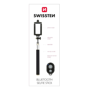 Bluetooth selfie tyč Swissten černá