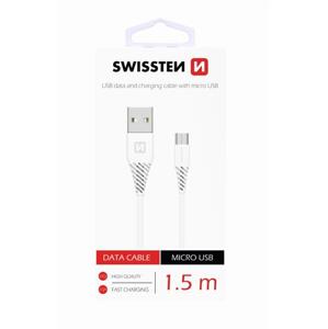 Datový kabel Swissten microUSB 1,5m bílý 28985