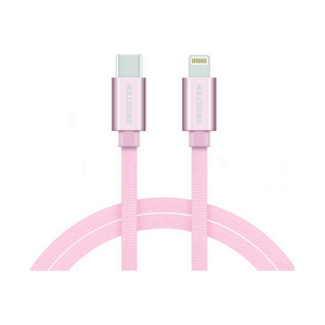 Datový kabel Swissten USB-C / Lightning 1,2m růžový 38134