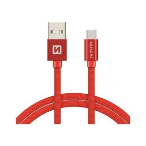 Datový kabel Swissten USB-C (Type-C) 1,2m červený 50791