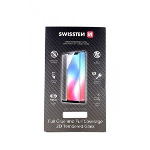 Tvrzené sklo Swissten iPhone 12 Pro Max 3D zahnuté černé 53634 (ochranné sklo iPhone 12 Pro Max)