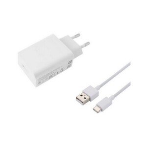 Originální nabíječka Xiaomi MDY-10-EF + USB-C (Type-C) datový kabel bílá 3A 54769