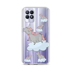 Kryt TopQ Realme 8i silikon Grey Unicorns 69843 (pouzdro neboli obal na mobil Realme 8i)