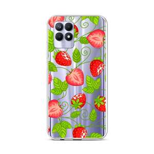 Kryt TopQ Realme 8i silikon Strawberries 69877 (pouzdro neboli obal na mobil Realme 8i)