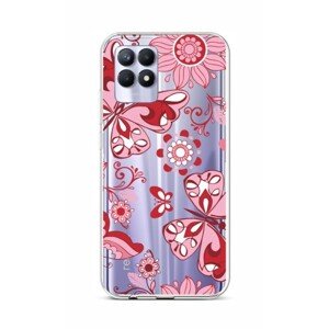 Kryt TopQ Realme 8i silikon Pink Butterfly 69878 (pouzdro neboli obal na mobil Realme 8i)