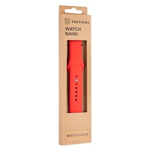 Tactical 498 Silikonový Řemínek pro Apple Watch 1/2/3/4/5/6/7/8/SE 42/44/45mm Red