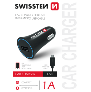 Swissten cl adaptér na usb 1a power + kabel micro usb