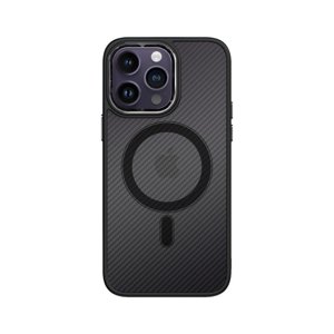 Kryt Tel Protect Magnetic Carbon iPhone 14 Pro pevný tmavý 87014 (pouzdro neboli obal na mobil iPhone 14 Pro)