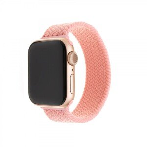 Elastický nylonový řemínek FIXED Nylon Strap pro Apple Watch 42/44/45/49mm, velikost XS, růžový