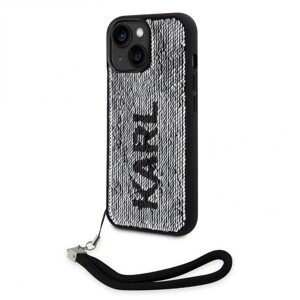 Zadní kryt Karl Lagerfeld Sequins Reversible na iPhone 14 Black - Silver