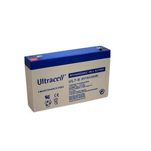 Ultracell UL7-6 (6V - 7Ah), VRLA-AGM záložní baterie