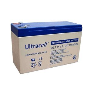 Ultracell UL7.2-12F2 (12V - 7,2Ah), VRLA-AGM záložní baterie