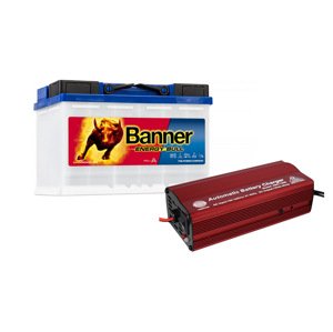 Set trakční baterie Banner Energy Bull 95601 (80Ah) + nabíječka FST ABC-1206 (6A), 12V