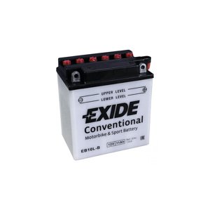 Motobaterie EXIDE BIKE Conventional EB10L-B, 12V, 11Ah, 130A