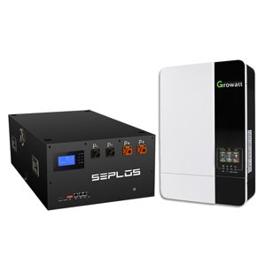 Set lithiová baterie SEPLOS MASON-280 (14kWh)+ měnič Growatt SPF 5000ES (5000W), 48V