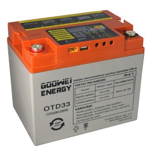 DEEP CYCLE (GEL) baterie GOOWEI ENERGY OTD33 33Ah 12V