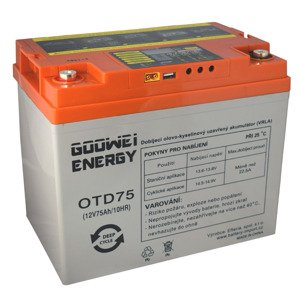 DEEP CYCLE (GEL) baterie GOOWEI ENERGY OTD75 75Ah 12V
