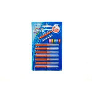 Denticol R01 vel. 1,2 mm - mezizubní kartáček rovný, 8ks