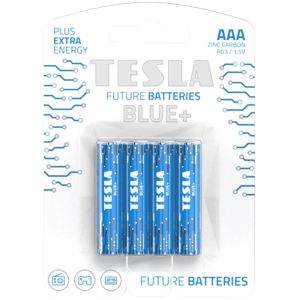 TESLA BLUE+ AAA - baterie LR03, jednorázová, 4ks